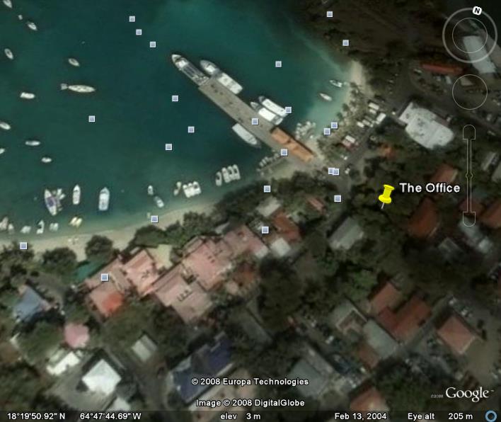 Google Earth view of the office